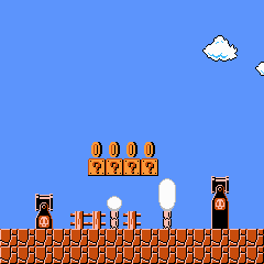 FC版スーパーマリオブラザーズ攻略：ステージ7-1 イメージ画像