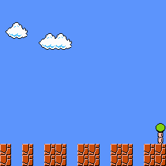 FC版スーパーマリオブラザーズ攻略：ステージ8-1 イメージ画像